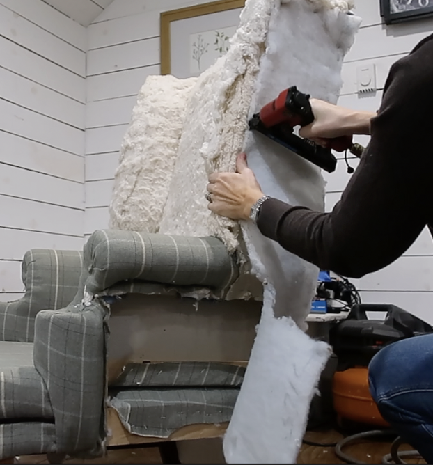 how to reupholster old wingback chairs 